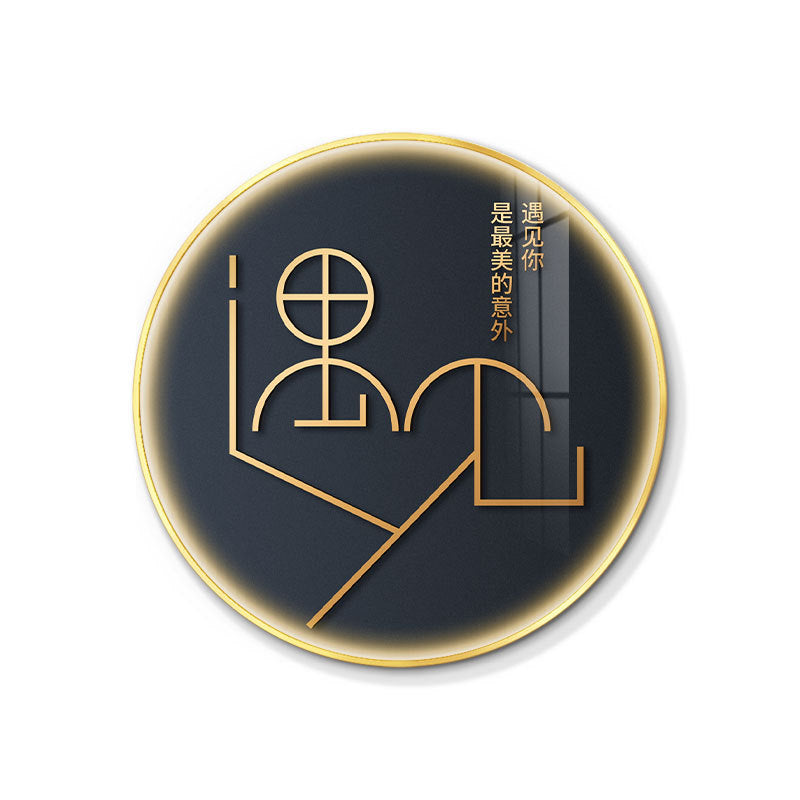 LED luminous bar hanging painting round neon light text KTV decorative painting barbecue hot pot restaurant restaurant box mural