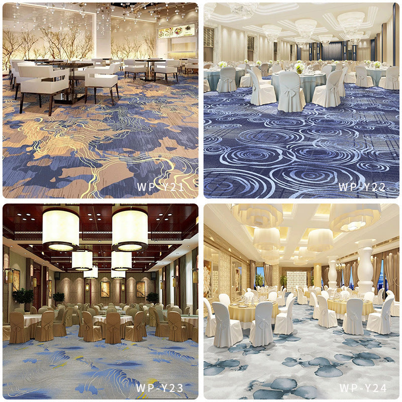 Printed carpet 800g personalized hotel banquet hall box corridor flame retardant b1 level full floor splicing modern casual