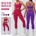 new plus size yoga outfit set for women - brushed, barely-there feel, tight-fitting activewear, high-stretch, breathable fitness set