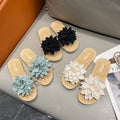 Women's flat sandals - new summer collection: comfortable, versatile, floral design, suitable for outdoor wear, wet weather, beach, and pool
