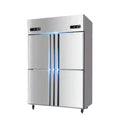 Four-door refrigerator, commercial fresh-keeping cabinet, vertical canteen kitchen freezer, refrigerated cabinet, flat cold working table, six doors