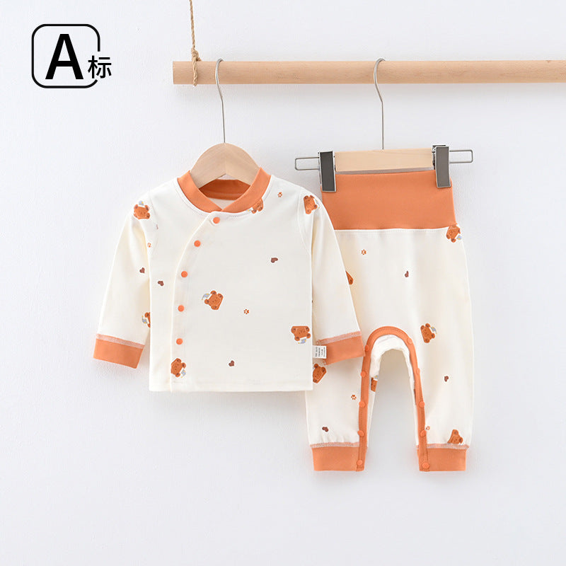 Baby autumn clothes and long pants suit cotton open crotch baby loose pajamas spring & fall clothes kids bottomintimates separates