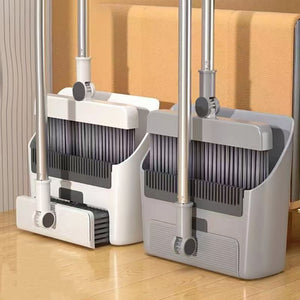 New 3-in-1 multi-functional broom, dustpan, and floor brush set - durable broom with soft bristles, hair-resistant design