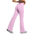 seamless micro-flared wide-leg cross-waist hip-lifting and abdominal-controlling high-elastic flared pants sports running fitness yoga wear for women