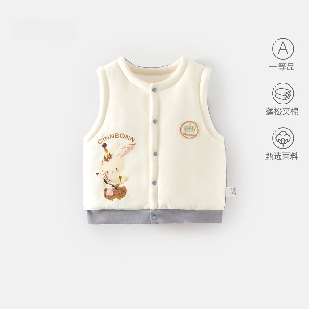 Babibele baby vest - spring, autumn, and winter styles - infant vest, children's warm quilted waistcoat, bone-free outerwear