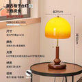 Used table lamp retro bedside lamp walnut color glass decoration warm bedroom classy creative gift table lamp