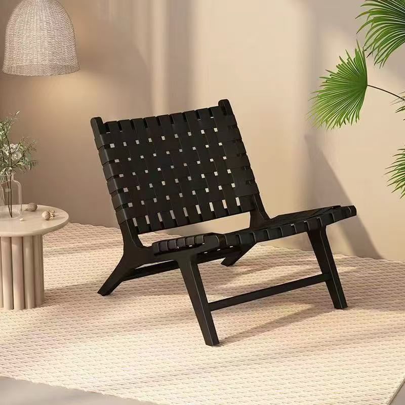 Solid wood sofa chair balcony leisure chair medieval style rattan chair living room lounge chair for homeb&b saddle chair