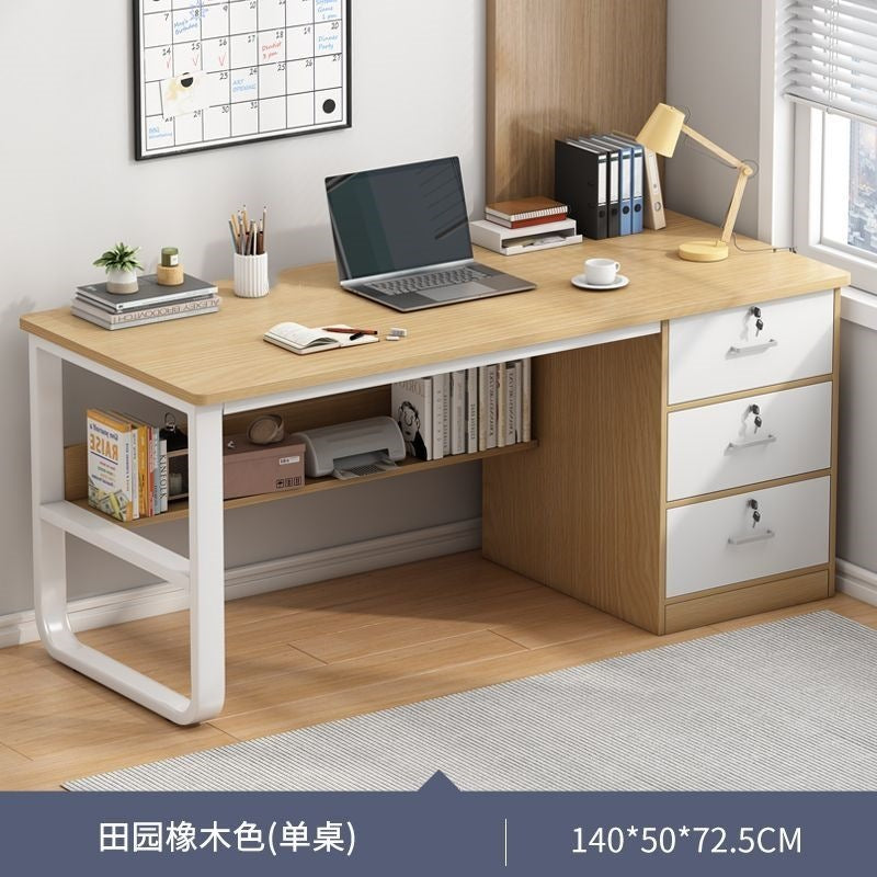 Computer desk desktop office desk bookshelf modern minimalist table home bedroom student writing study desk