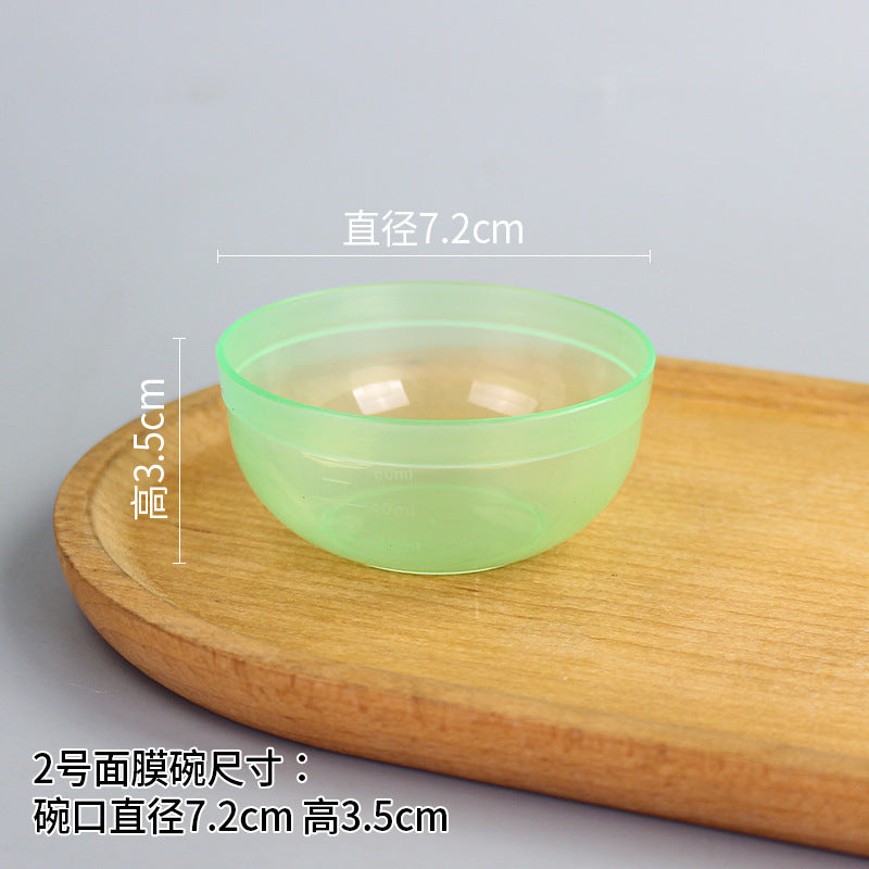 Beauty bowl spa mask mixing tool plastic mask bowl wholesale set - flat rim bowl