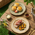 European retro embossed plate - perfect for western cuisine, pasta, breakfast, restaurants, and hotels. a stylish and high-value steak plate and dinner plate