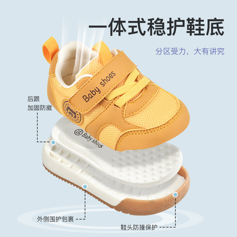 Toddler shoes for boys, spring and autumn infant shoes, soft sole functional cartoon shoes for babies aged 1-3, boys' shoes