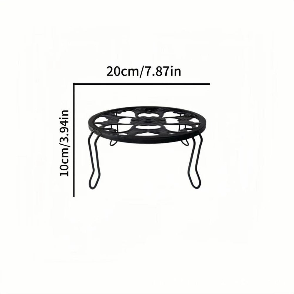 Nordic flower stand plant support heavy duty potting bracket indoor outdoor metal garden container round stand