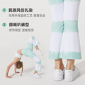 Ink printingkids fitness bell bottoms women's suitloose pants high waist belly control sports comfortablekids fitness wear
