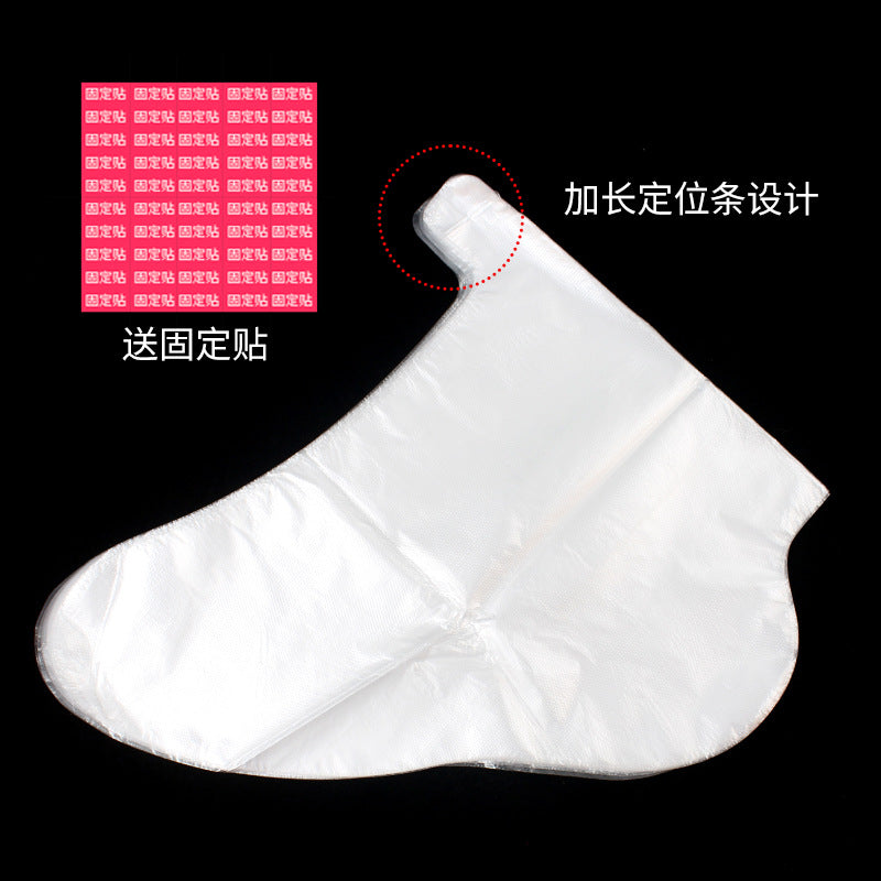 Disposable foot masks, 100 sheets, waterproof pe material, foot mask sleeves for shoe try-ons, foot spa treatments, medicinal foot masks, foot masks for athlete's foot