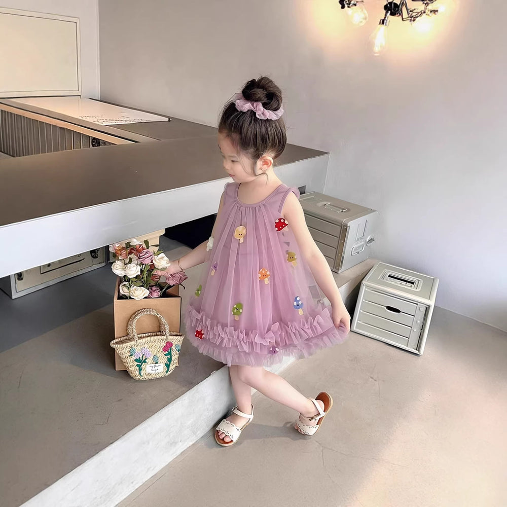 Summer dress girls sleeveless vest cartoon fairy baby fashionable sweet princess dress girls dress