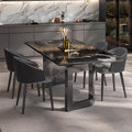 Foshan-made natural marble dining table, a touch of luxury for high-end villas and restaurants. rectangular, suitable for home use, and crafted from premium stone
