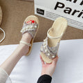 Fairy-style woven sandals for women, perfect for beach vacations and pairing with skirts. new summer collection, unique and elegant women's footwear