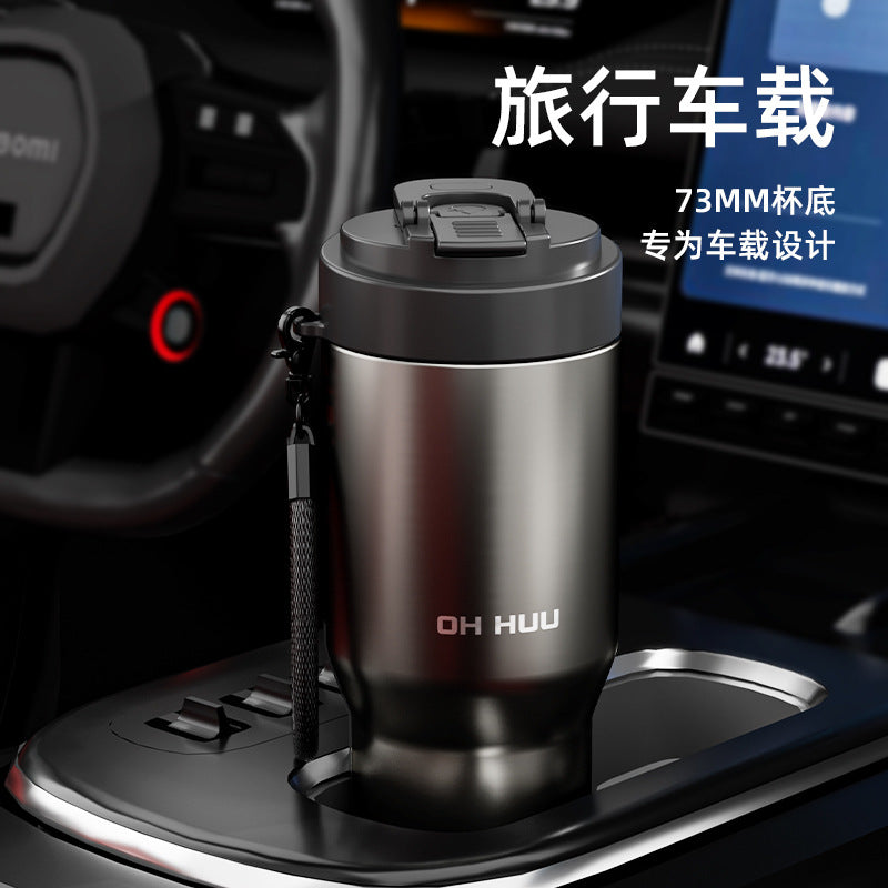 316 big mac thermos cup large capacity water cup cold ice cup stainless steel liner double drinking straw cup personalized