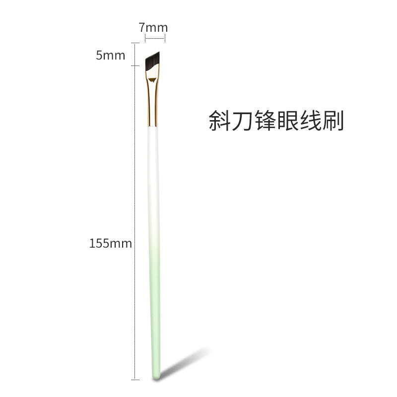 Gradient color blade eyeliner brush 9 pieces eye detail makeup brush suit eyebrow brush cosmetics one-line eyebrow eye shadow brush