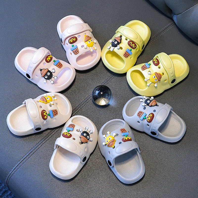 new eva slippers - summer cartoon cute non-slip indoor bath thick-soled slippers - baby sandals