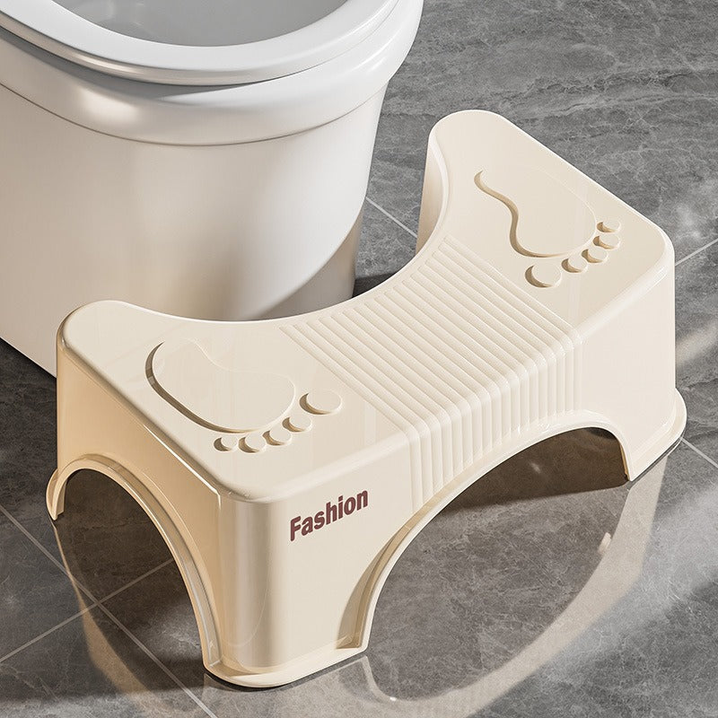 Bathroom footstool Plastic household toilet anti-skid special comfortable and durable simple arc design foot step toilet stool