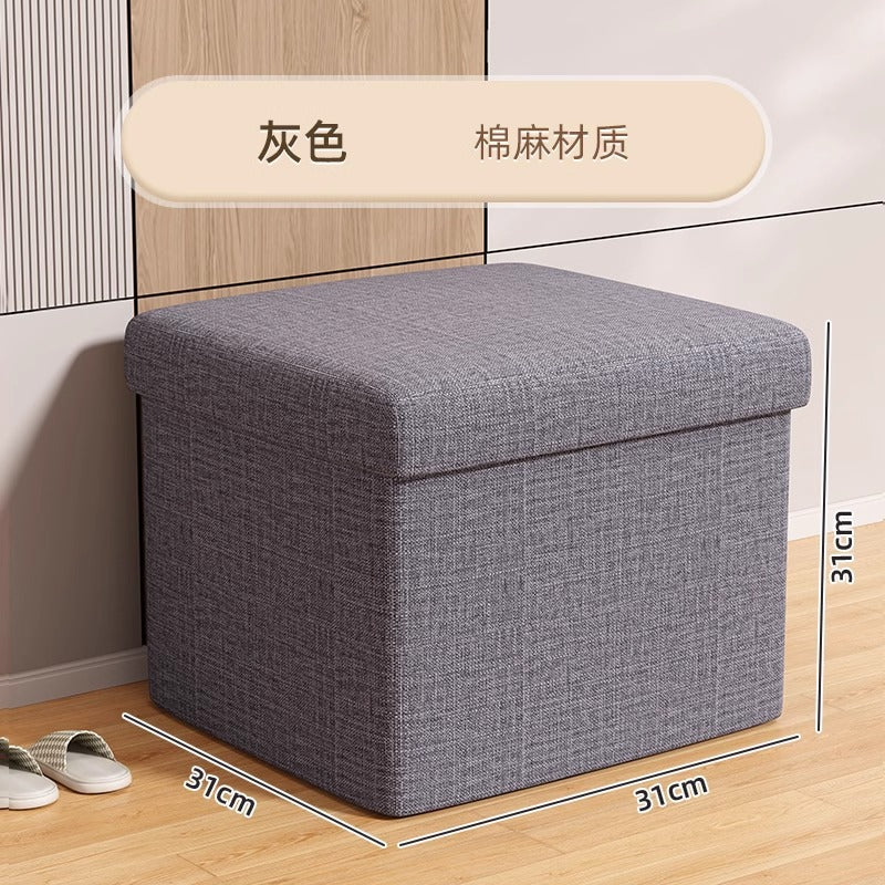 Customized storage stool storage box can seat people, change shoes, folding multi-functional toys, living room home storage box