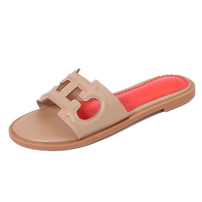 2025 new summer fashion flat sandals - women's one-strap beach slides for travel