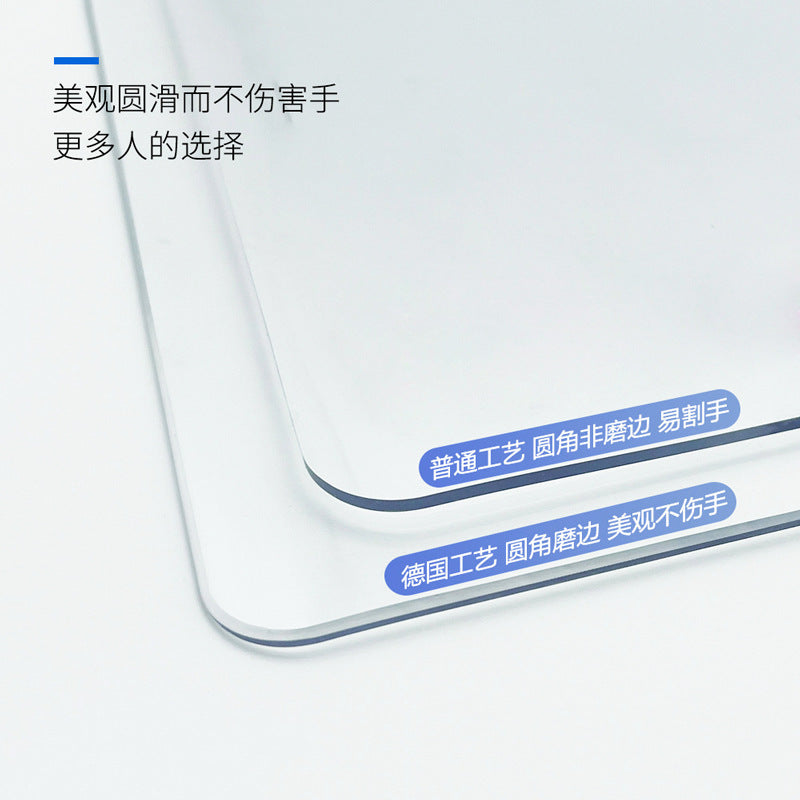 Soft glass PVC round table cloth Waterproof, oil-proof and non-slip leave-in table cloth Round transparent dining table mat Tabletop protective mat