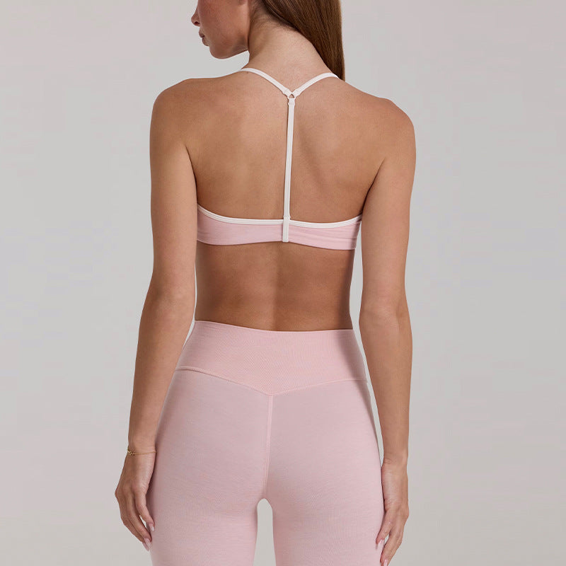 New arrival yoga clothes high waist hip lifting and abdominal control shorts nine-point pants suspenders beautiful back running sports intimates bra suit