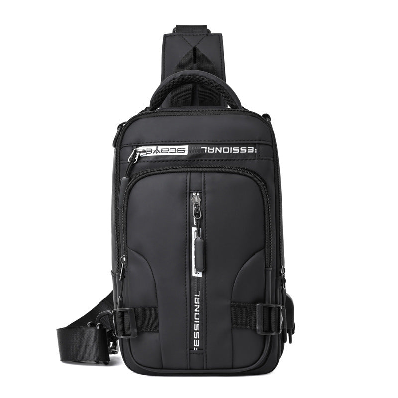 New messenger bag men's multi-compartment large-capacity shoulder bag travel business simple breast bag casual fashion backpack