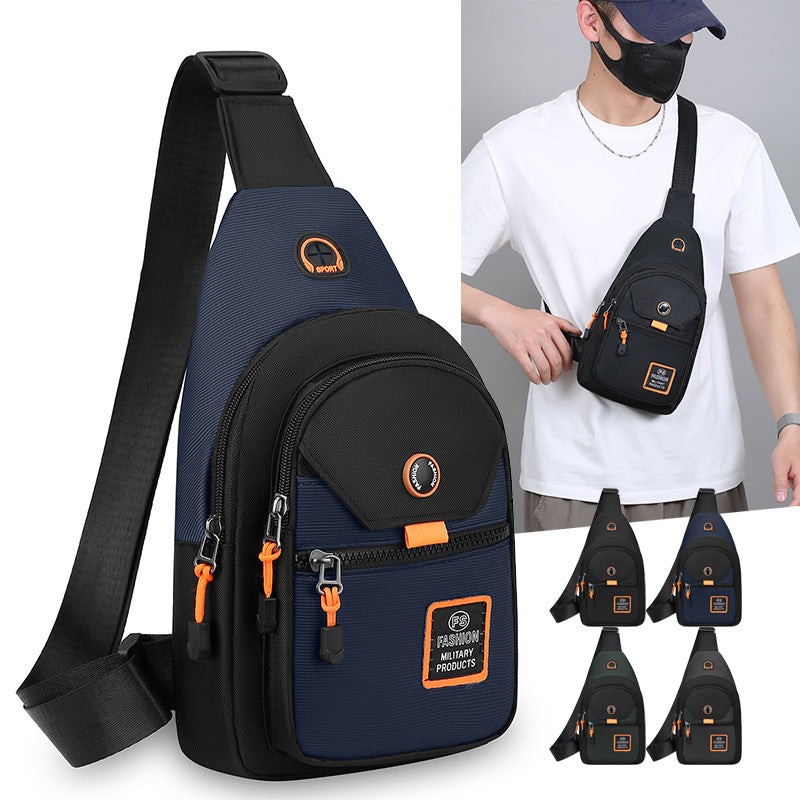Breast bag Men's bag One shoulder messenger bag Sports small bag Men's bag Casual backpack Waist bag Oxford small satchel Women's bag