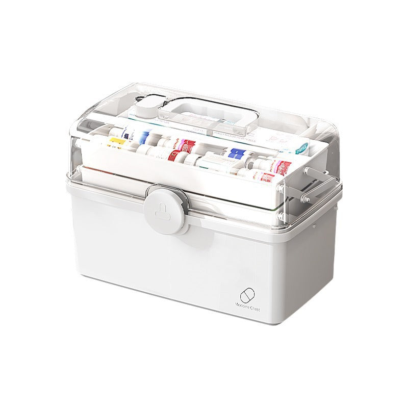 Golden Cat Family Large Medicine Box Household Medicine Storage Box Large Capacity Medicine Box Multi-layer Extra Large Classification Medicine Box