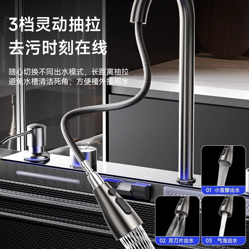 For home thickened 5.0 kitchen large single slot sink vegetable basin 304 stainless steel kitchen dishwashing sink whale