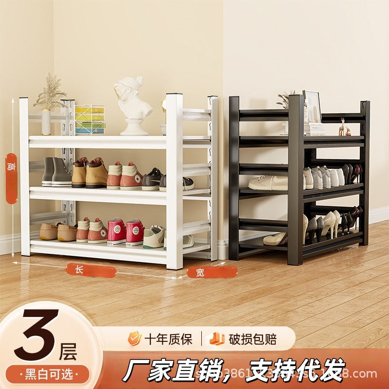 Household steel shoe rack floor-standing multi-layer storage rack simple storage rack entrance entrance door large-capacity shoe cabinet