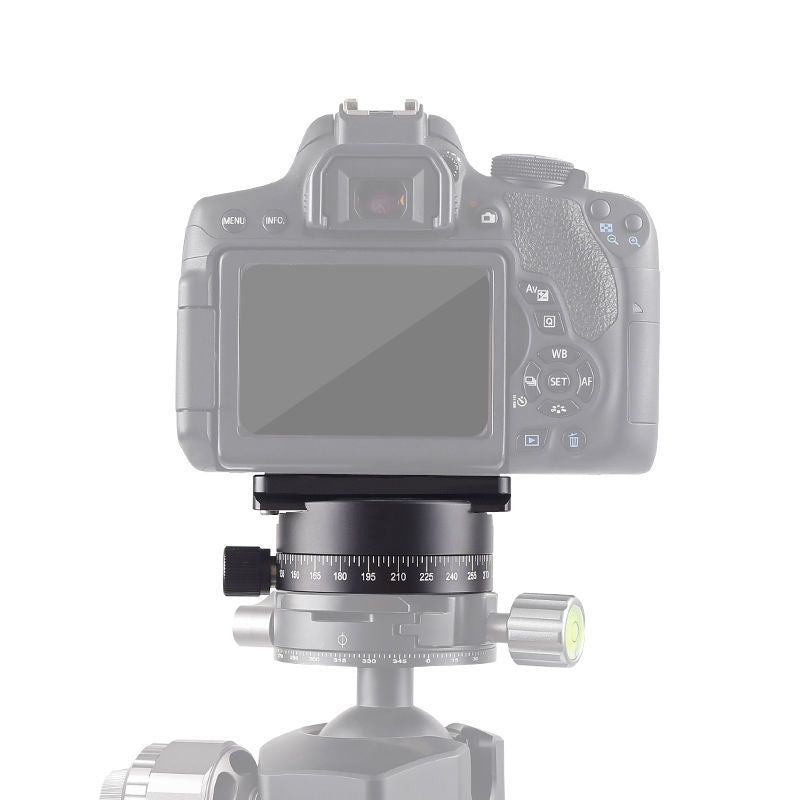 Aluminum alloy panoramic gimbal quick release plate clamp mount for dslr cameras - 360° rotating base panoramic clamp