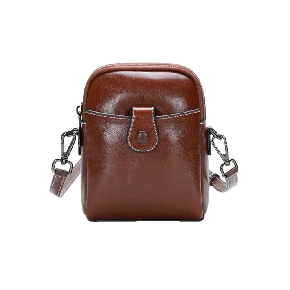 Genuine leather phone bag mini crossbody bag women's bag 2024 autumn/winter new style shoulder bag mini bag live stream trend