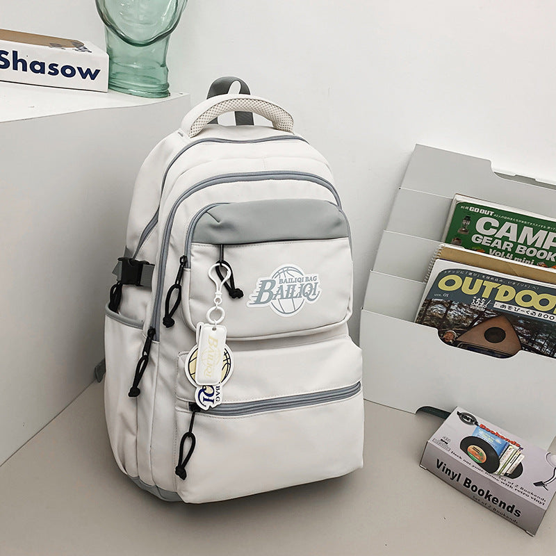 New american basketball backpack - high capacity, durable, scratch-resistant, water-repellent, lightweight, multifunctional for students and after-school activities