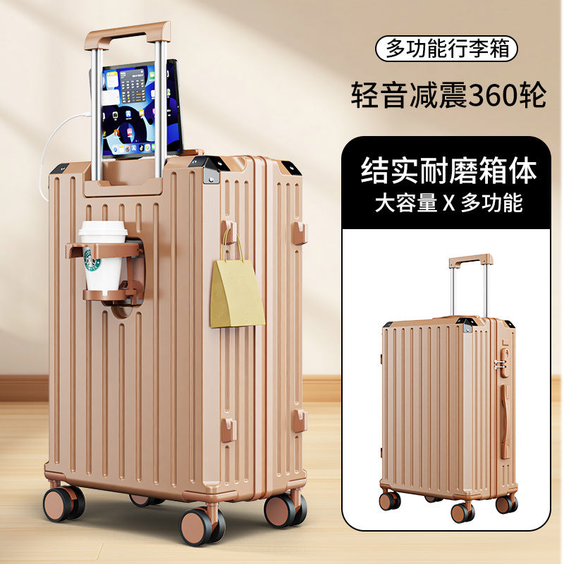 New suitcase 24-inch student trolley suitcase universal silent wheel suitcase large capacity boarding password case