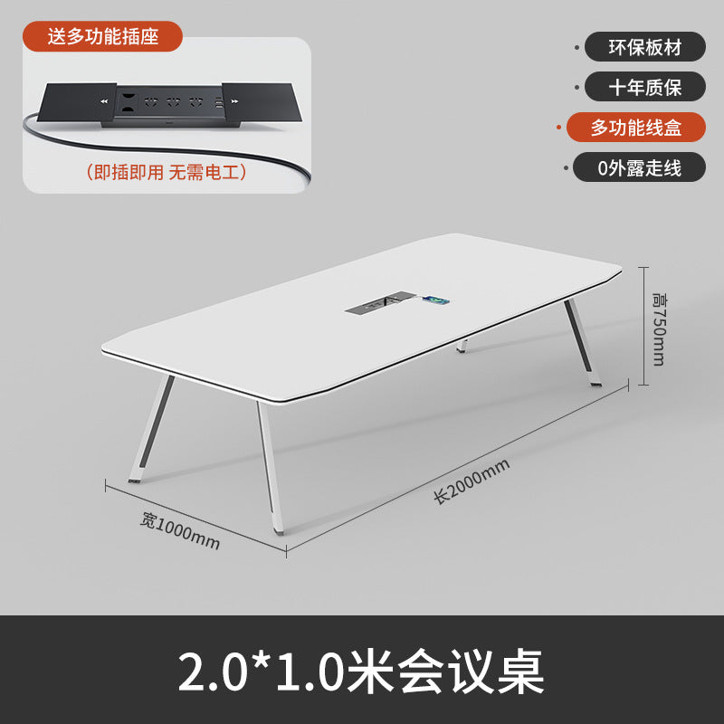 Conference table long table meeting room table modern minimalist negotiation bench training table small office desk and chair set