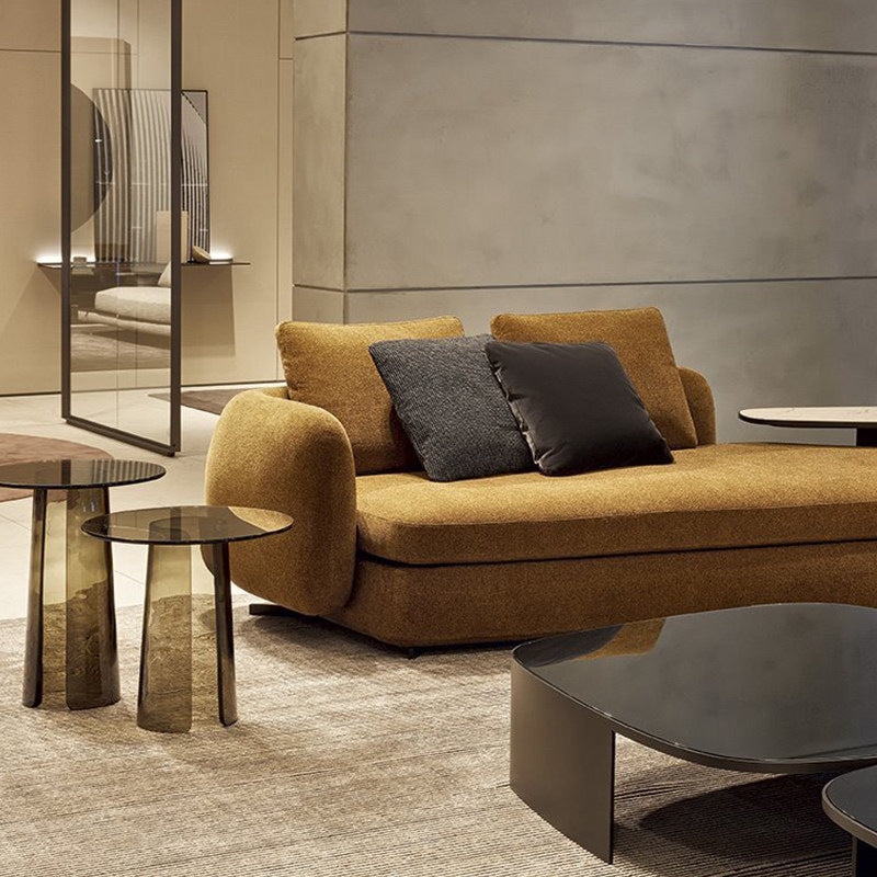 Saint-germain fabric sofa - luxury living room set, italian minimalist curved & unique shape sofa combination