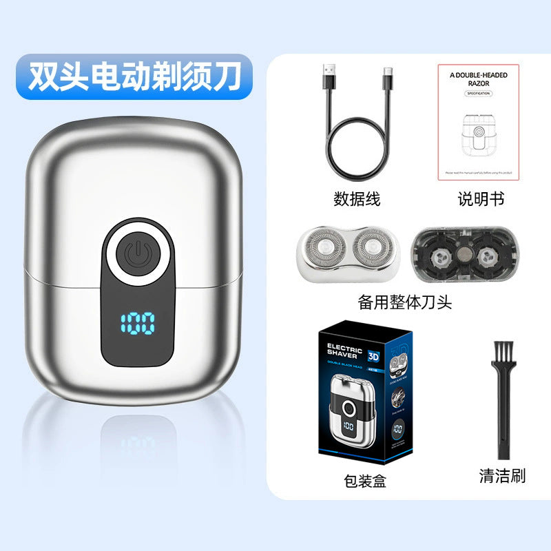 New reciprocating electric shaver - travel-friendly, compact, portable mini razor - electric, washable, home beard trimmer
