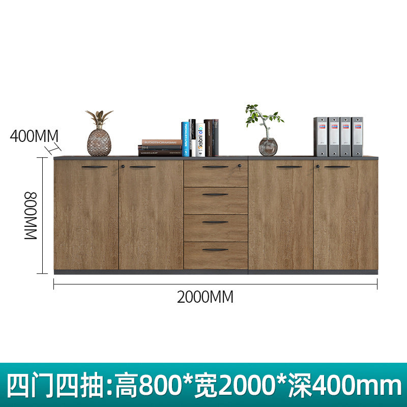File cabinet low cabinet office storage cabinet drawer with lock information cabinet floor cabinet tea cabinet wooden