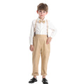 Source factory boys' first birthday dress, long sleeves, white shirt, overalls, performance boys' spring children's clothing suit customized
