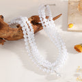 Pearl stacking necklace wholesale european and american cross-border jewelry multi-layer retro irregular water drop pendant beaded neck jewelry for women