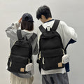 New classic multifunctional backpack - large capacity, waterproof, with hanging pouch - minimalist design for middle school students, class, leisure, and travel