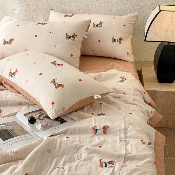 Cotton pure cotton double yarn soybean fiber quilt summer thin air conditioner quilt children single summer cool quilt machine washable