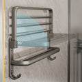 Space aluminum gun gray bath towel rack bathroom storage rack bathroom wall hanging bathroom towel rack suit no punching