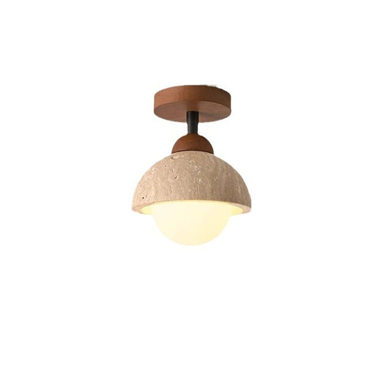 Wabi Silent Wind Balcony Light Retro Entrance Cream Wind Corridor Travertine Medieval Entrance Aisle Japanese Style Silent Ceiling Light