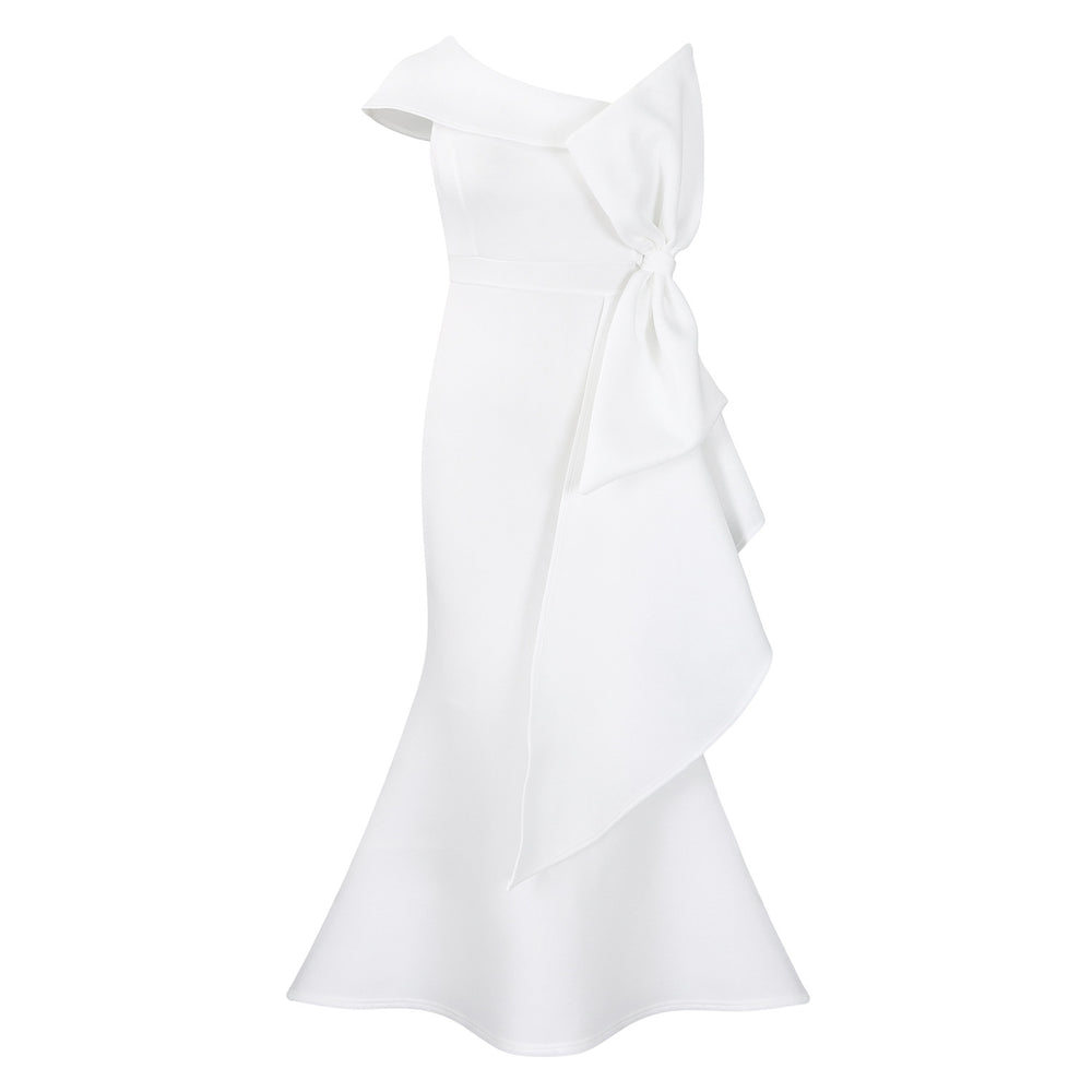 C8577 european and american women's clothing  cross-border fashion bandeau slant neck sexy slim-fit evening gown african dress