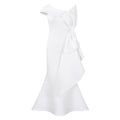 C8577 european and american women's clothing  cross-border fashion bandeau slant neck sexy slim-fit evening gown african dress